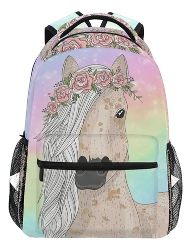 Mochila Casual Compatible Con Laptop Diseno De Caballo Env o gratis