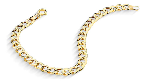Pulseira Grumet De 6.0mm Em Ouro 10k Com Fecho Mola 20,0 Cm