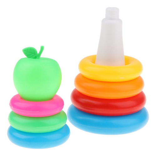 De Anillos Apilables De Plástico De 7 Piezas Con Un Juguete