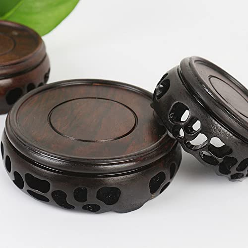 Base Redonda Ala Pollo Madera Soporte Plantas Buda Showcraf.