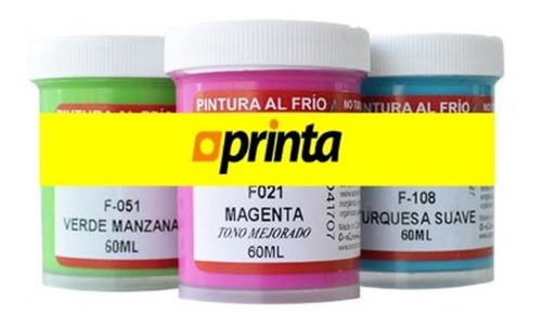 Pintura Al Frio Printa Escolar Pack 12 Und 