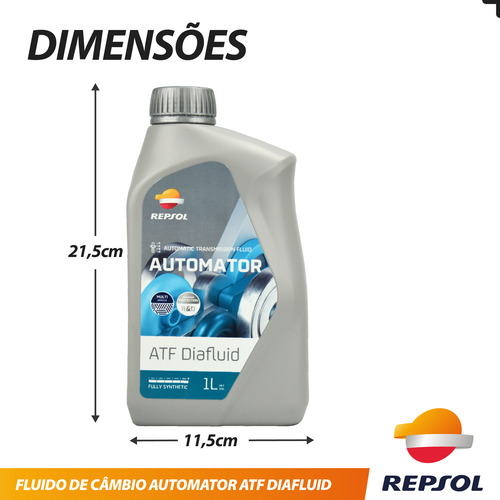 Kit 12 Un Fluido Transmissão Atf Diafluid Sintético Repsol