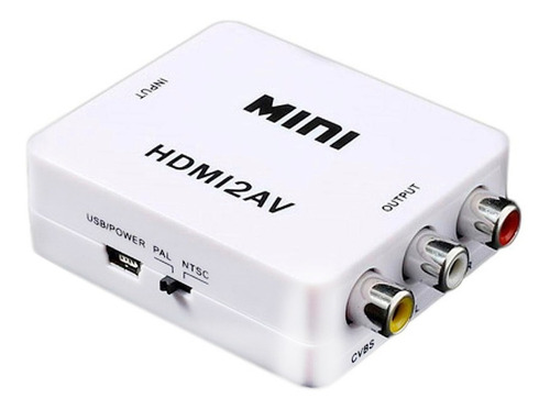 Convertidor Hdmi A Rca Adaptador Video 1080 P Hdtv 2av