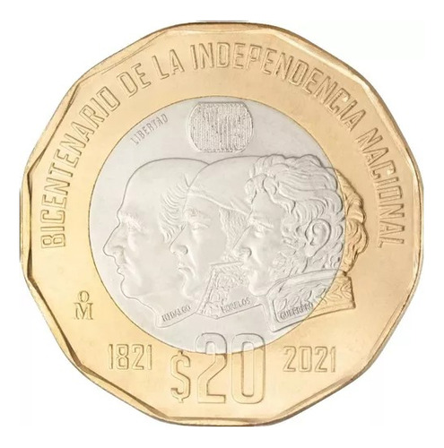 Moneda De 20 Pesos Bicentenario De La Independencia Nacional