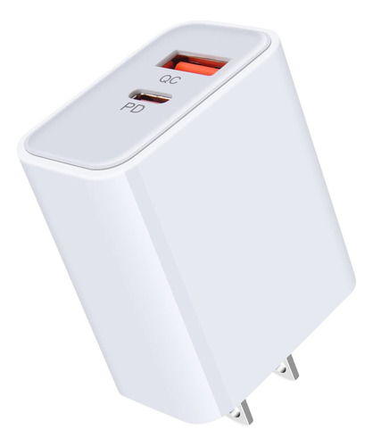 Cargador Pared Usb C Adaptador Rapido Doble Puerto 20 W Tipo