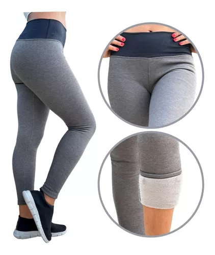 Calzas Termicas Con Piel Spandex Mujer Tiro Medio Invierno