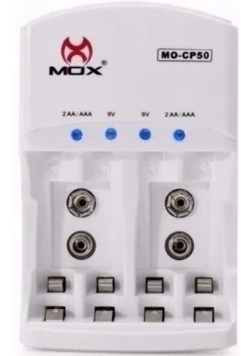 Carregador De Pilhas Baterias Bi-volt Auto Stop Mox Mo-cp50