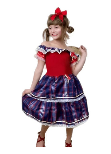 Vestido Infantil Festa Junina Quadrilha São João