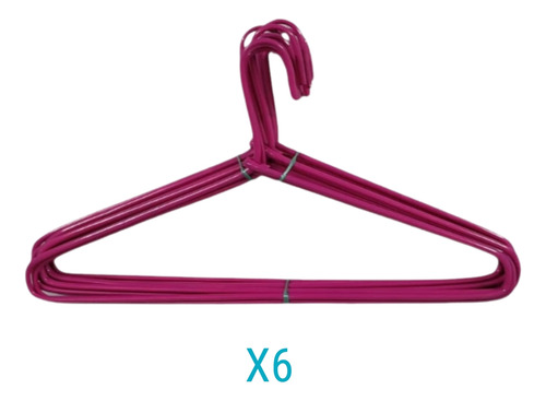 Gancho De Alambre Para Ropa, Toallero Forrado 6 Piezas