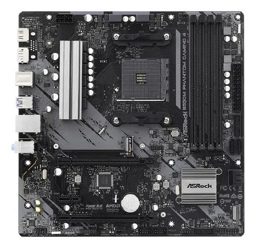 Imagen 2 del producto Placa madre Asrock B550m Phantom Gaming 4, B550, Amd Am4, DDR4