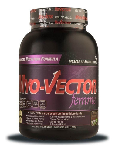 Proteina Myovector Femme 3 Lb Zero Carbs 44 Servicios Sabor Cookies And Cream