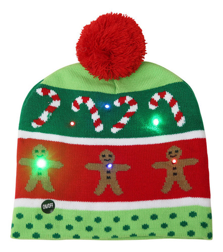 Set De Gorro Y Bufanda Navideños Led