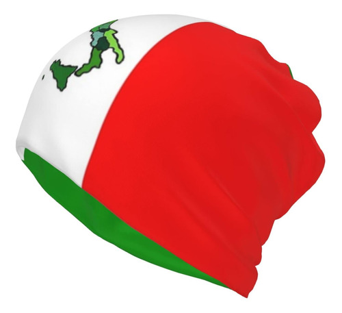 Gorro Multifunción Con Bandera Italia, Suave Y Holgado, Con