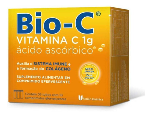 Vitamina C Bio-c 1g 30 Comprimidos Efervescentes
