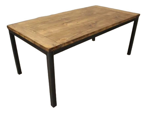 Mesa Barbacoa Mesada Comedor Madera Hierro  Zonaverde