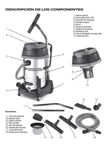 Aspiradora Industrial 80lts 3000w - 3 Motores Daihatsu