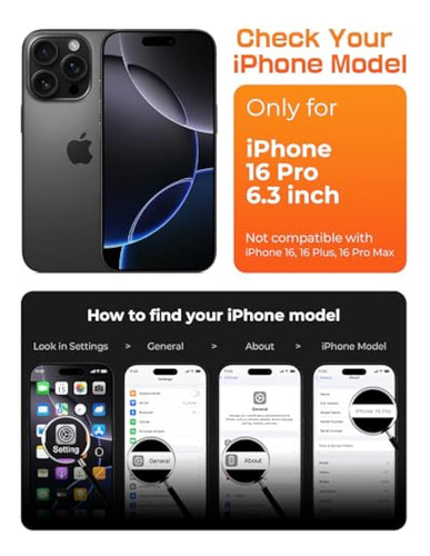 Capa Supcase Para iPhone 16 Pro Com Controle De Câmera