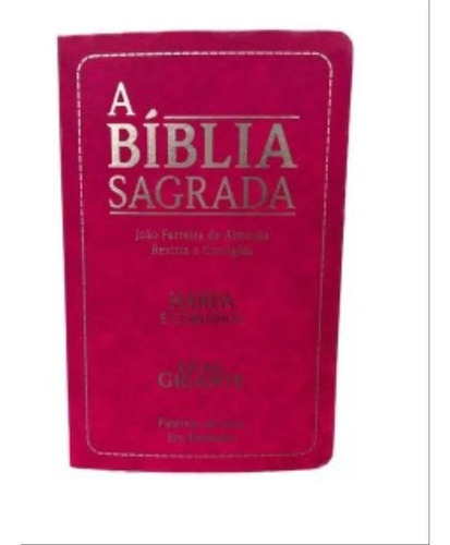 Livro Bíblia Sagrada Evangélica Rosa