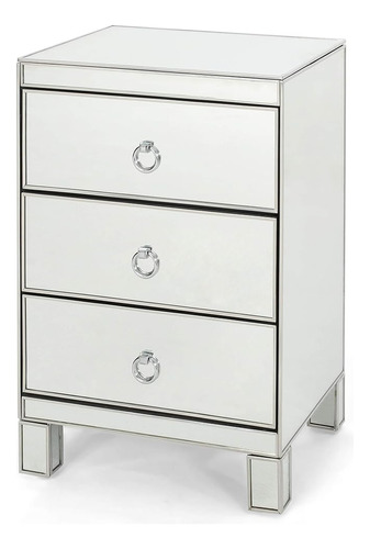 Christopher Knight Home Hedy Modern Mirrored 3 Drawer Cabine