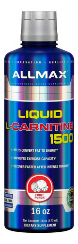 Carnitina Allmax Liquid Carnitine 16 Oz (473 Ml) Sabor Mora azul