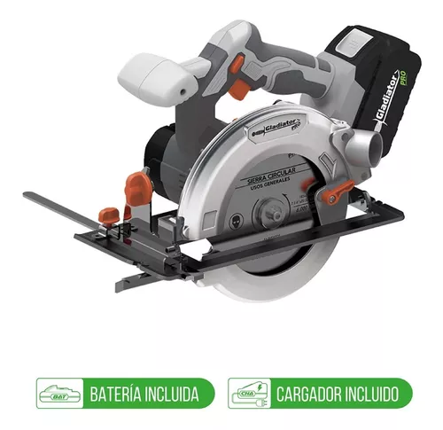 Sierra circular de 7-1/4 pulgadas, sierra circular inalámbrica de iones de  litio de 3800 rpm, sierra circular eléctrica para carpintería para cortar