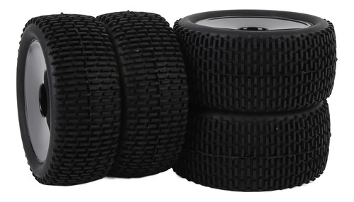 Neumático Negro Negro Para Mjx Rc Hyper Go 4 Piezas 1/10 Off