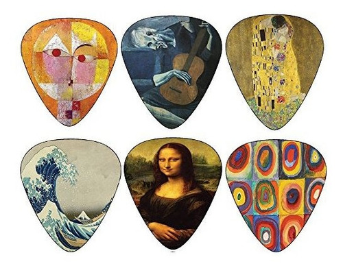 Creanoso Awesome Famous Arts - Púas Para Guitarra (12 Unidad