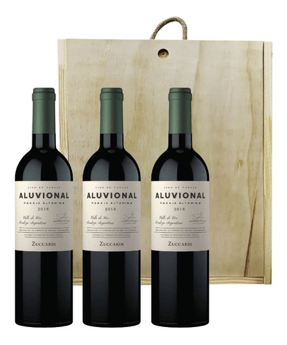 Zuccardi Aluvional Paraje Altamira Malbec Caja Madera X 3 