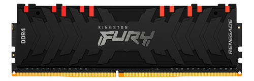 Memória RAM Fury Renegade RGB color preto  16GB 1 Kingston KF432C16RB1A/16