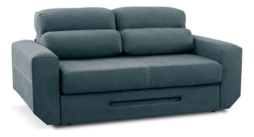 Sillón Sofa Cama 2 Cuerpos Moderno Reclinable - Verona Grigi Color Grigio Diseño De La Tela Pana