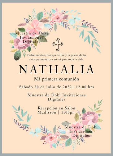 Invitación En Video De Primera Comunión Flores