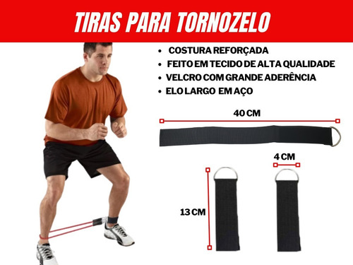 Kit Tubing Pro Elástico Extensor 11 Peças 68kg Bravus Sport