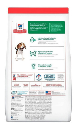 Imagen 2 de 2 de Alimento Hill's Science Diet Puppy para perro cachorro de raza mini, pequeña y mediana sabor pollo en bolsa de 15.5lb