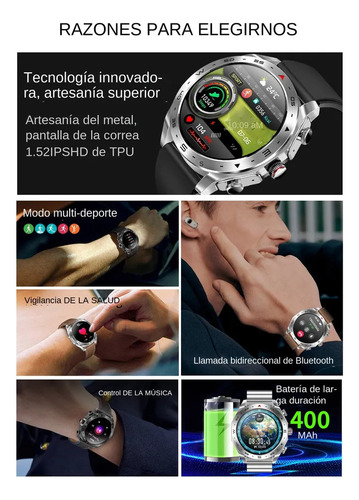 Reloj Inteligente Multifuncional Con Auriculares Bluetooth