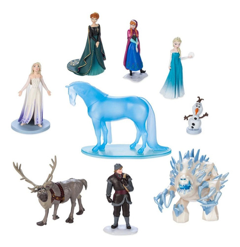 Disney Frozen Deluxe Set 9 Figuras Anna Elsa Olaf Nokk Sven