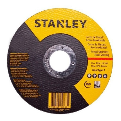 Kit 25 Disco De Corte Aço Inox 4.1/2 Pol. Sta8061 Stanley