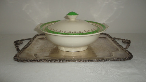 Sopera Centro Antigua Inglesa Diseño Con Oro Mirala (Usado)