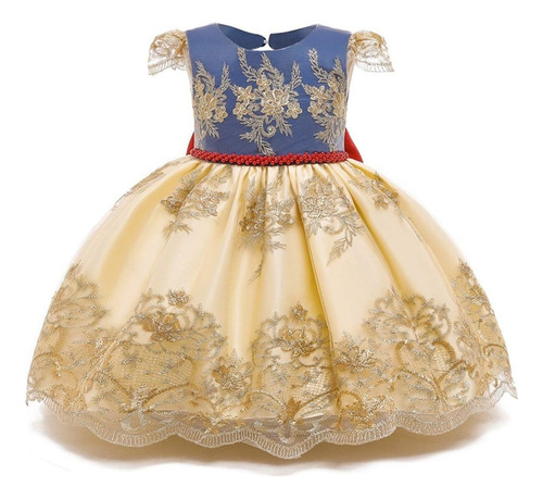 Vestido De Princesa Con Flores Para Niñas Pequeñas, Vestido