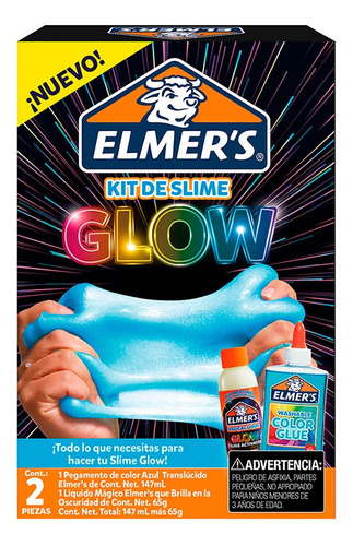 Kit Elmers Mini Glow Slime 2 Pzs