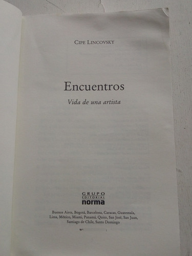 Cipe Lincovsky: Encuentros. Vida De Una Artista (usado) A2 (Usado)