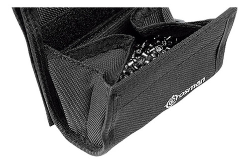 Bolsa Porta Munição Ammo Pounch Preta Com Velcro Crosman Cor Preto