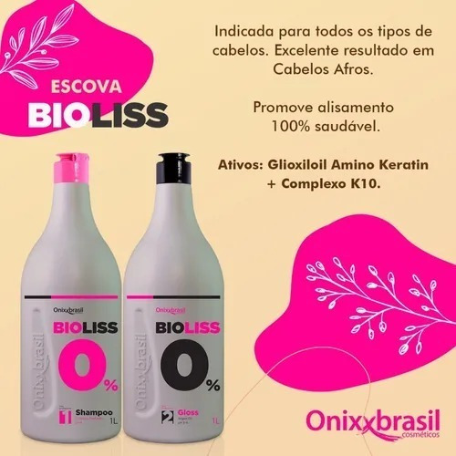 Kit Progressiva Bioliss Onixx Brasil Sem Formol 1l