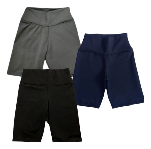 Kit C/3 Shorts Infantil E Juvenil Tamanho 2 A 14