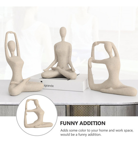 Figura Decorativa De Yoga, 1 Pieza, Escultura De Postura De