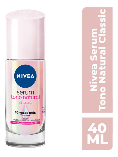 Desodorante Aclarante Nivea Serum Tono Natural Classic 40ml