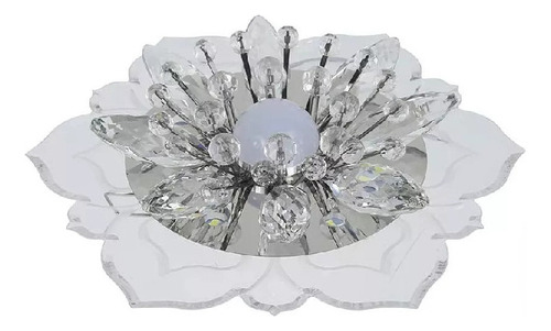 A For Lámpara De Techo Led De Cristal En Forma De Flor,