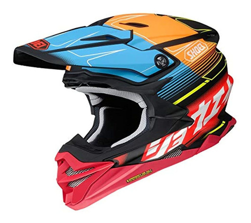 Casco De Moto Marca Shoei Talla Xl Color Rojo-azul-negro