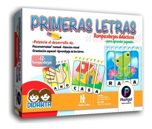 Juego De Mesa Rompecabeza Primeras Letras  - Plastigal 606