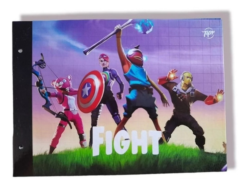 Carpeta Ppr Nº5 Dos Tapas Fight Fn Dibujo Escolar Arte
