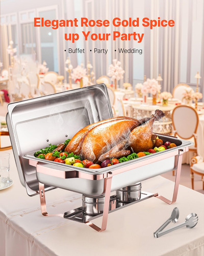 Juego De Platos Para Buffet Hafing Dish Vevor, 8 Litros, 2 U